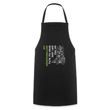 Terre-Neuve Chien de Terre-Neuve - Tablier de cuisine - noir - Devant - AI Model Male 185 dark (185cm)