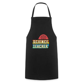 Retro Vintage SCIENCE Teacher Designs - Kochschürze - Schwarz - Vorne - AI Model Male 185 dark (185cm)