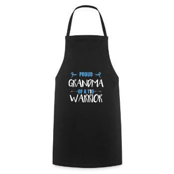 Proud Grandma Of A T1D Warrior - Cooking Apron - black - Front - AI Model Male 185 dark (185cm)