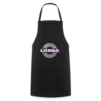 Perfektion Lorna - Kochschürze - Schwarz - Vorne - AI Model Male 185 dark (185cm)