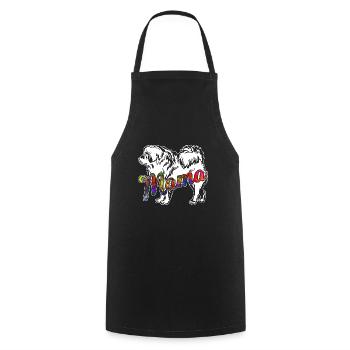 English Mastiff English Mastiff Mama - Cooking Apron - black - Front - AI Model Male 185 dark (185cm)