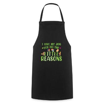 Teacher Quote Women - Cooking Apron - black - Front - AI Model Male 185 dark (185cm)