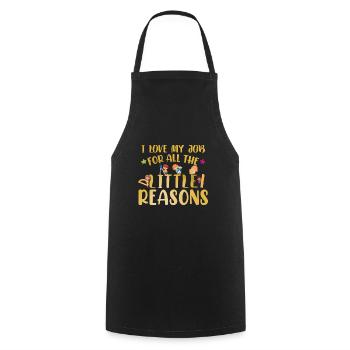 Teaching Quote - Cooking Apron - black - Front - AI Model Male 185 dark (185cm)