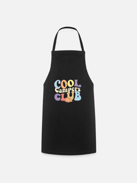 Cool Campers Club Camping Crew Hiking Lover Camp - Tablier de cuisine - noir