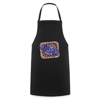 Geschenk für Aidan - Kochschürze - Schwarz - Vorne - AI Model Male 185 dark (185cm)