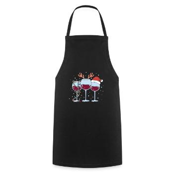 Glühwein Weihnachten Weihnachtsmarkt - Kochschürze - Schwarz - Vorne - AI Model Male 185 dark (185cm)