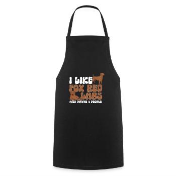 Foxred Labrador Fox Red Labrador Retriever - Cooking Apron - black - Front - AI Model Male 185 dark (185cm)