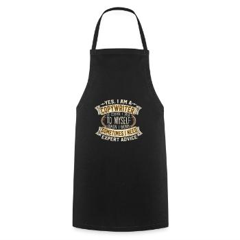 Oui, je suis un rédacteur créatif - Tablier de cuisine - noir - Devant - AI Model Male 185 dark (185cm)