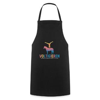 Loves Horse Vaulting Gift - Cooking Apron - black - Front - AI Model Male 185 dark (185cm)