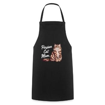 Katze Perser Geschenk - Kochschürze - Schwarz - Vorne - AI Model Male 185 dark (185cm)