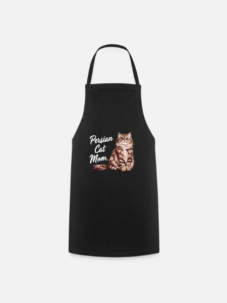 Katze Perser Geschenk - Kochschürze - Schwarz