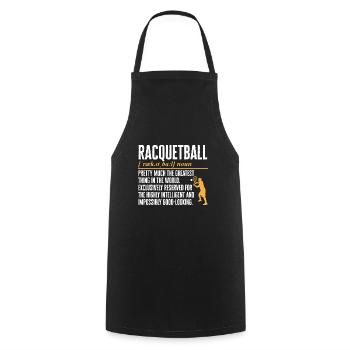 Joueur de racquetball Racquetball - Tablier de cuisine - noir - Devant - AI Model Male 185 dark (185cm)