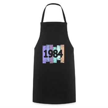 1984 - Cooking Apron - black - Front - AI Model Male 185 dark (185cm)