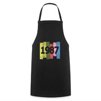 Lustig 1987 - Tablier de cuisine - noir - Devant - AI Model Male 185 dark (185cm)