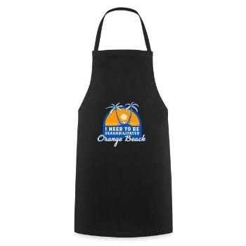 J’ai besoin d’être séahabilité Orange Beach été - Tablier de cuisine - noir - Devant - AI Model Male 185 dark (185cm)