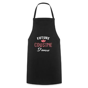 future cousine d'amour - Tablier de cuisine - noir - Devant - AI Model Male 185 dark (185cm)