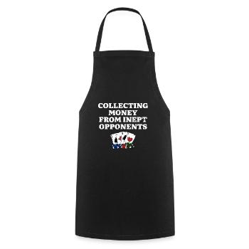 Argent de Inept Opponentss Poker Gambler Poker - Tablier de cuisine - noir - Devant - AI Model Male 185 dark (185cm)