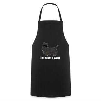 Scottish Terrier Scottie Dog - Cooking Apron - black - Front - AI Model Male 185 dark (185cm)