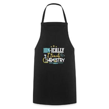 J’enseigne la chimie - Tablier de cuisine - noir - Devant - AI Model Male 185 dark (185cm)