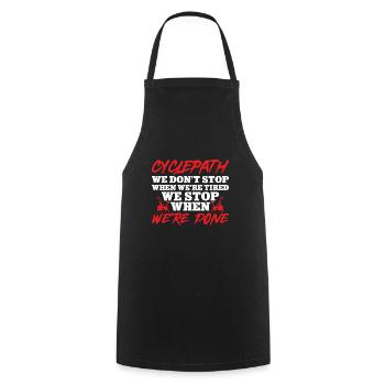 Indoor cycling bike workout - Cooking Apron - black - Front - AI Model Male 185 dark (185cm)