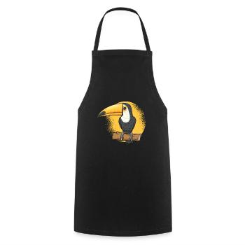 Toucan Bird Rainforest - Cooking Apron - black - Front - AI Model Male 185 dark (185cm)