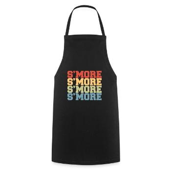 Smore Campfire Vintage Marshmallow Retro - Tablier de cuisine - noir - Devant - AI Model Male 185 dark (185cm)