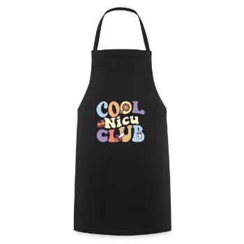 Cool Nicu Club Neonatal Intensive Care Unit Nurse - Cooking Apron - black - Front - AI Model Male 185 dark (185cm)