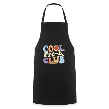 Cool Pre K Club Enseignant préscolaire Élève Retour à - Tablier de cuisine - noir - Devant - AI Model Male 185 dark (185cm)