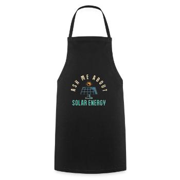Solar Panel Solar Energy Solar Power - Cooking Apron - black - Front - AI Model Male 185 dark (185cm)