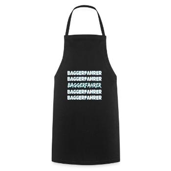Job Excavator Operator - Cooking Apron - black - Front - AI Model Male 185 dark (185cm)