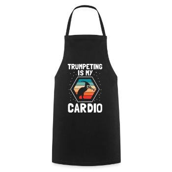 Dinosaur Motif for Paleontologists - Cooking Apron - black - Front - AI Model Male 185 dark (185cm)