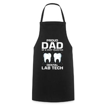 Dental technician for orthodontics and dental laboratory - Cooking Apron - black - Front - AI Model Male 185 dark (185cm)
