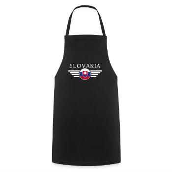 Slovakia T-Shirt: Castles, Nature, Tradition - Cooking Apron - black - Front - AI Model Male 185 dark (185cm)