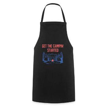 Get the Campin' Started Summer Vacation Tropical - Kochschürze - Schwarz - Vorne - AI Model Male 185 dark (185cm)