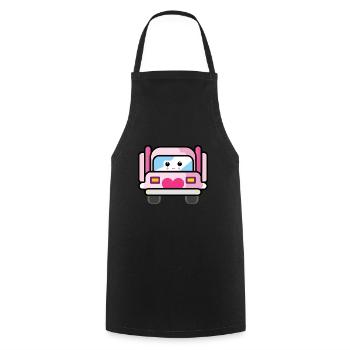 Truck Truck Bus Driver Truck Driver Women Design - Cooking Apron - black - Front - AI Model Male 185 dark (185cm)