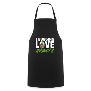 Insect collectors, insects, beetle lovers, entomologists - Cooking Apron - black - Front - AI Model Male 185 dark (185cm)