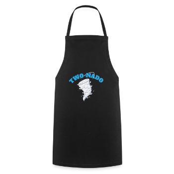 Deux Nado 2e anniversaire Tornade Thème Twonado 2 - Tablier de cuisine - noir - Devant - AI Model Male 185 dark (185cm)