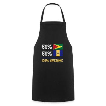Drapeau de la Barbade Bayan barbadien - Tablier de cuisine - noir - Devant - AI Model Male 185 dark (185cm)
