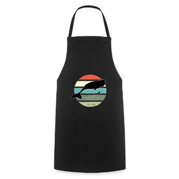 Plongeurs Plongée Plongée Rétro Snorkeler - Tablier de cuisine - noir - Devant - AI Model Male 185 dark (185cm)