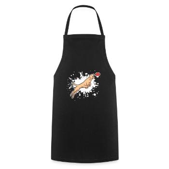 Cool Retro Dog Catching Training Designs T-Shirt - Cooking Apron - black - Front - AI Model Male 185 dark (185cm)