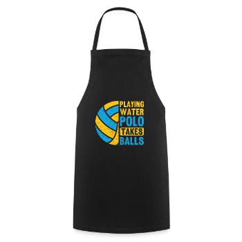Water Polo Wasserball - Cooking Apron - black - Front - AI Model Male 185 dark (185cm)