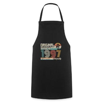 1997 anniversary 1997 born in 1997 anniversary - Cooking Apron - black - Front - AI Model Male 185 dark (185cm)
