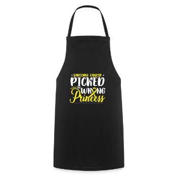 Sarcoma Cancer Picked The Wrong Princess - Cooking Apron - black - Front - AI Model Male 185 dark (185cm)