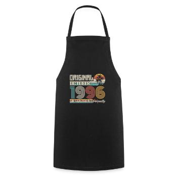 October 1996 Birthday October 1996 Gift 1996 - Cooking Apron - black - Front - AI Model Male 185 dark (185cm)