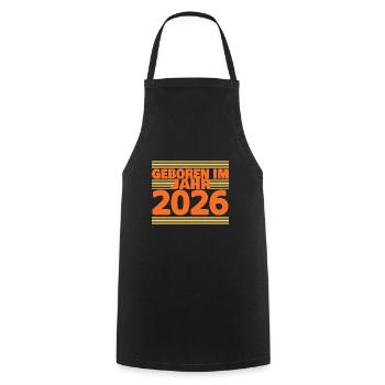 Year 2026 - Cooking Apron - black - Front - AI Model Male 185 dark (185cm)