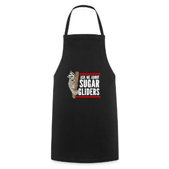 Short-headed glider Sugar Glider - Cooking Apron - black - Front - AI Model Male 185 dark (185cm)