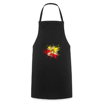 Sicily Flag Italy Sicily - Cooking Apron - black - Front - AI Model Male 185 dark (185cm)