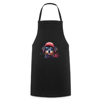 Dog Animal Art I Cool Cute Dog - Cooking Apron - black - Front - AI Model Male 185 dark (185cm)
