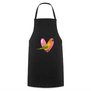 Parakeet, Parrot, Parakeet, Bird - Cooking Apron - black - Front - AI Model Male 185 dark (185cm)