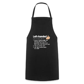 Gaucher - Tablier de cuisine - noir - Devant - AI Model Male 185 dark (185cm)